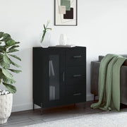 Credenza Nera 69,5x34x90 cm in Legno Multistrato 828053