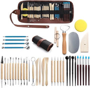 Kit di modellazione argilla - Gereedschap per modellazione argilla - 40 pezzi - 21,5 x 12 x 6,8 cm