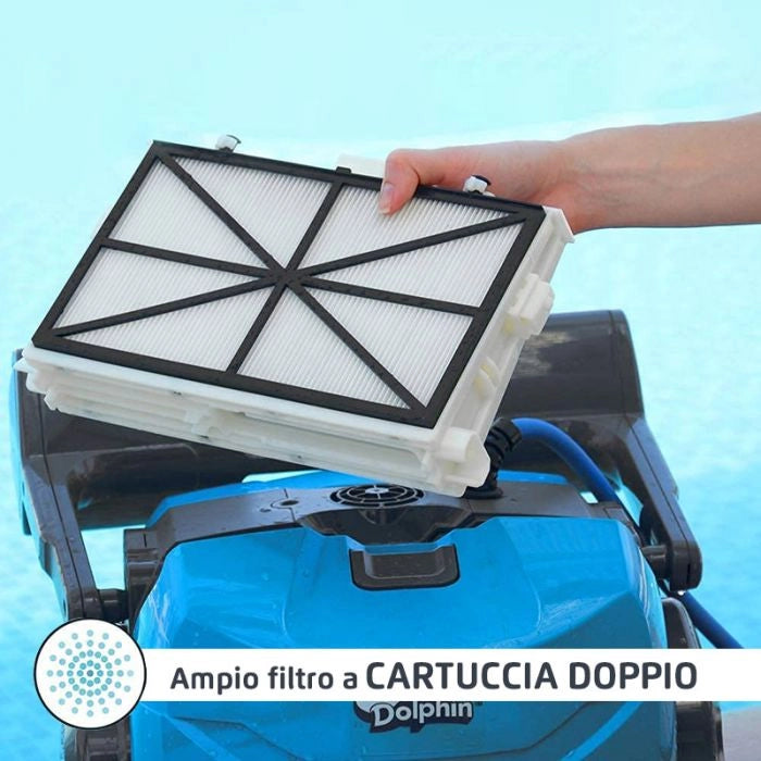 Robot Piscina Dolphin Oasis 40 Premium Con Spazzole Kanebo, Carrello E Copertura Protettiva