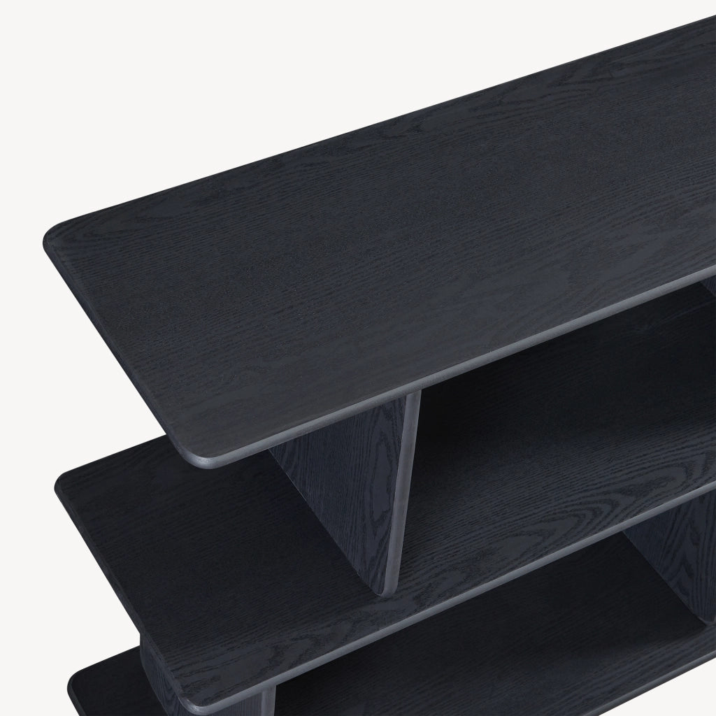 Scaffale da Terra Gäljami con 4 Scomparti Aperti 160 x 35 x 74 cm - Nero [en.casa]