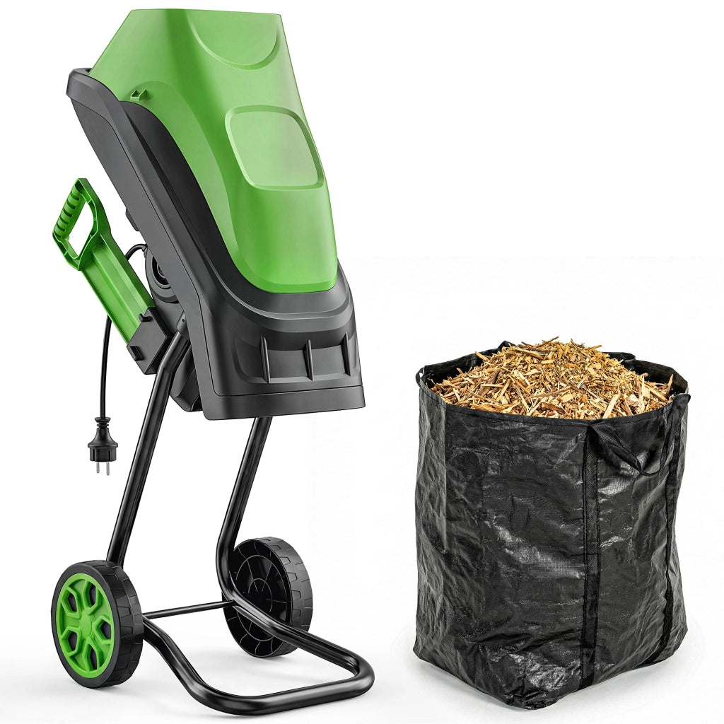 Tritavagliatore Elettrico 2500W con Sacco Raccolta 45L ¨C Zephmum ¨C Verde 44x34x96cm