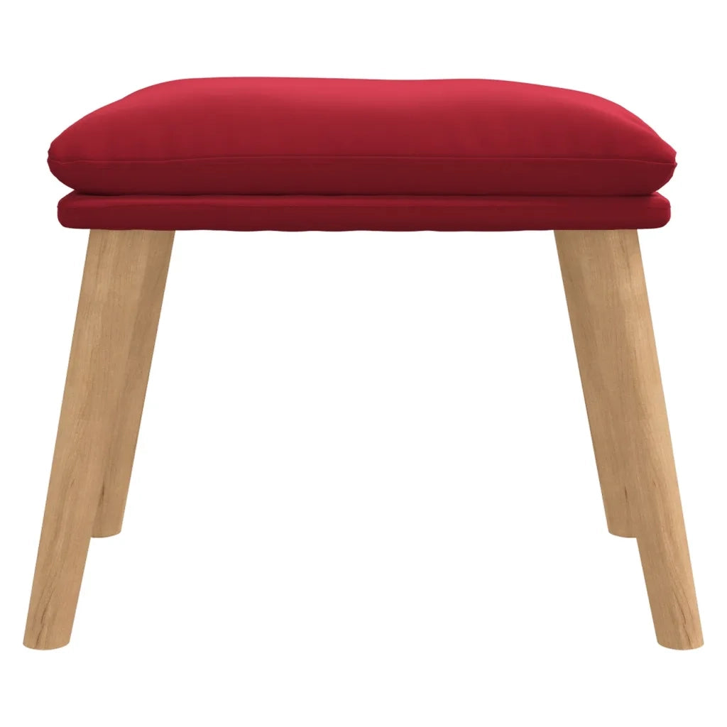 Poggiapiedi Roso Vino 45x29,5x35 cm in Velluto 341440