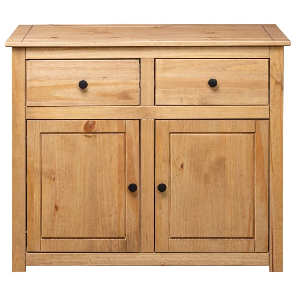 Buffet credenza cassettiera armadio mobile contenitore organizer per cucina soggiorno salotto 93 x 40 x 80 cm Pino massiccio assortimento marrone Panama 02_0029669
