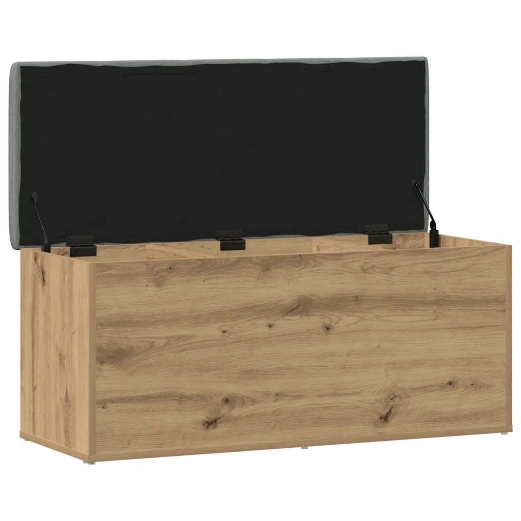Panca contenitore artigianale in rovere 102x42x45 cm in legno ingegnerizzato