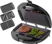 Grill a contatto con piastre rimovibili - Tostapane - Panini Grill - Grill - Grill a contatto - Piastre rimovibili - Facile da pulire - Grill apparecchio - Vari programmi