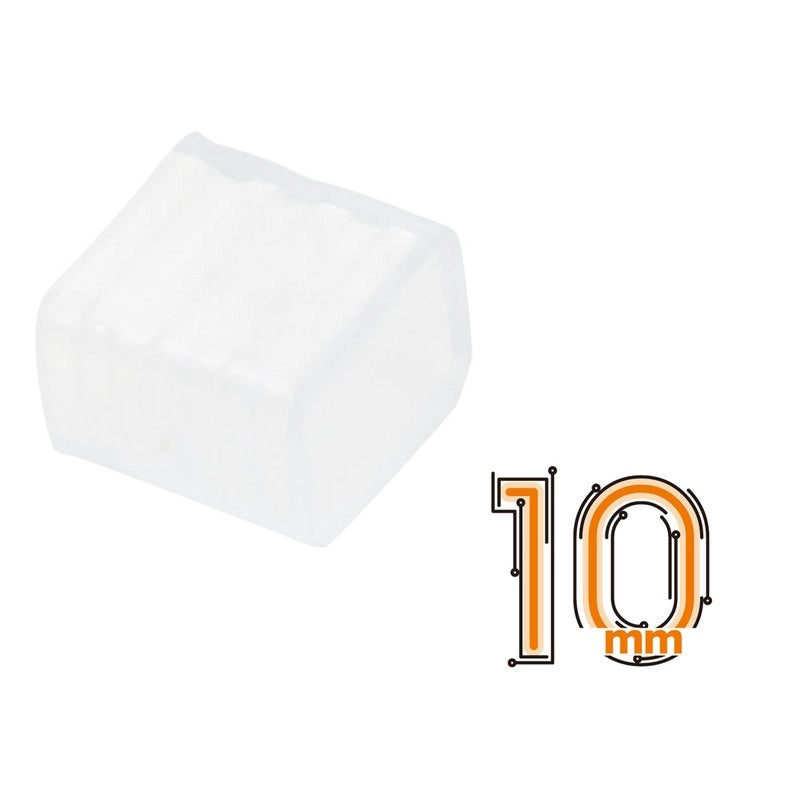 15 Gommini PVC di Chiusura per Striscia LED Impermeabile Passo 10mm Interno 13x7mm