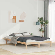 Letto con Tavolini Laterali Naturale 160 x 210 cm Pino massello 873229