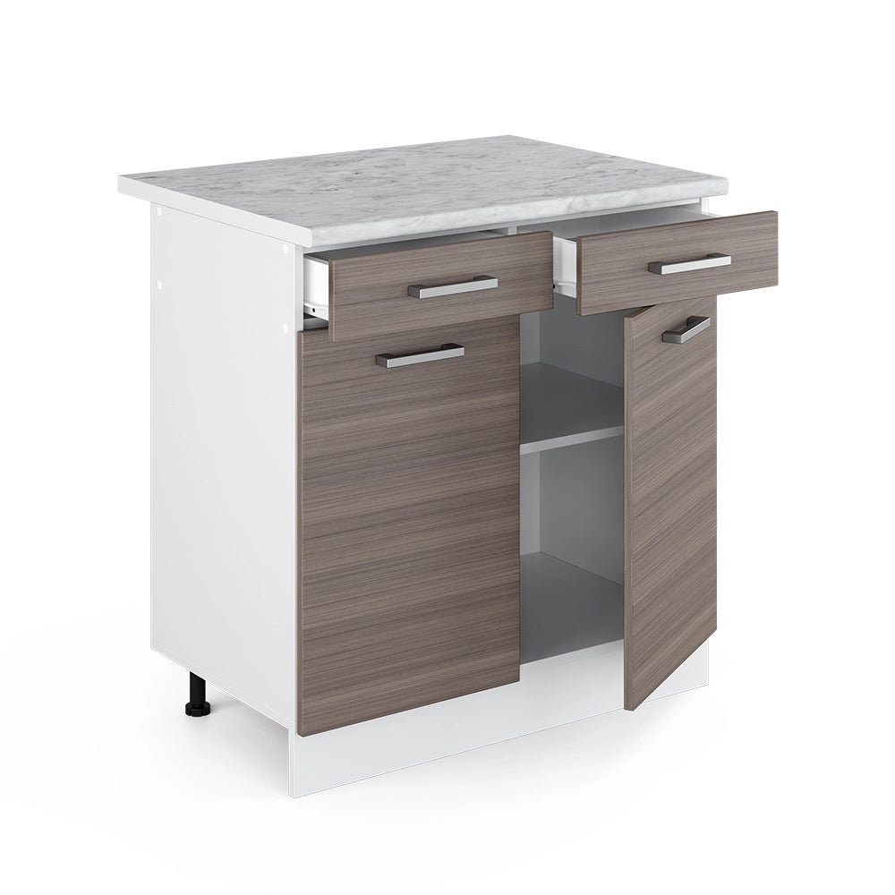 Vicco Mobiletto base per cucina Grigio 80 cm , PL Marmo