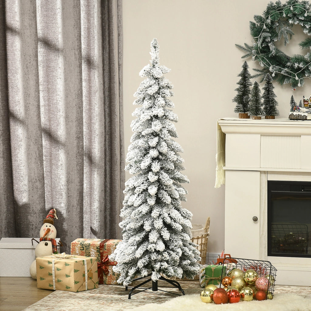 Albero di Natale artificiale ¨C Zephmum ¨C Verde 135 cm con base in acciaio pieghevole