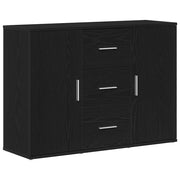 Credenza | Madia | Buffet da pranzo | Armadio da pranzo Rovere Nero 91x29,5x65 cm in Legno Multistrato