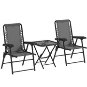 Set Bistrot 3 Pezzi in Acciaio ¨C zephmum ¨C Grigio Scuro