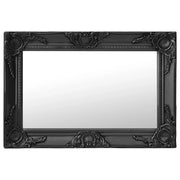 Specchio da Parete Stile Barocco 60x40 cm Nero