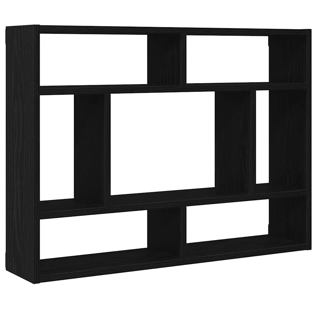 Mensola da parete in rovere nero 75x16x55 cm in legno ingegnerizzato 862047