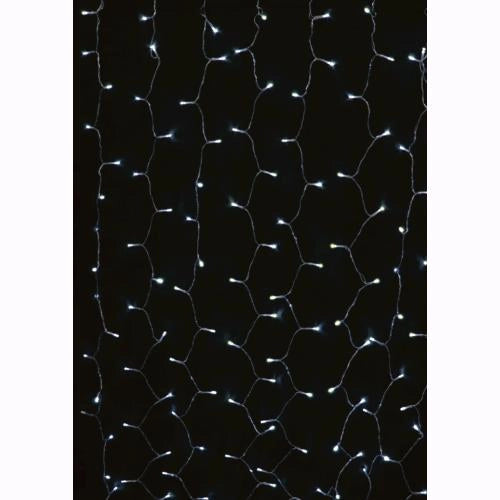 Tenda Cascata Luminosa Luci Natale 300 LED Bianco Freddo 300x100 cm con Giochi D2504