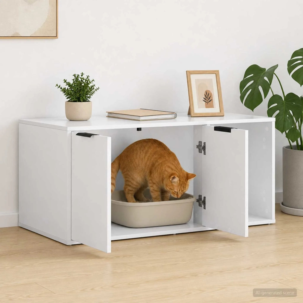 Mobile per gatti Bianco 100 x 49 x 45 cm Legno ingegnerizzato 8014751