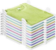 Organizzatore per magliette 10 pezzi – Scatole per magliette da accumulare – Sistema di stoccaggio spazievendente per adulti e bambini