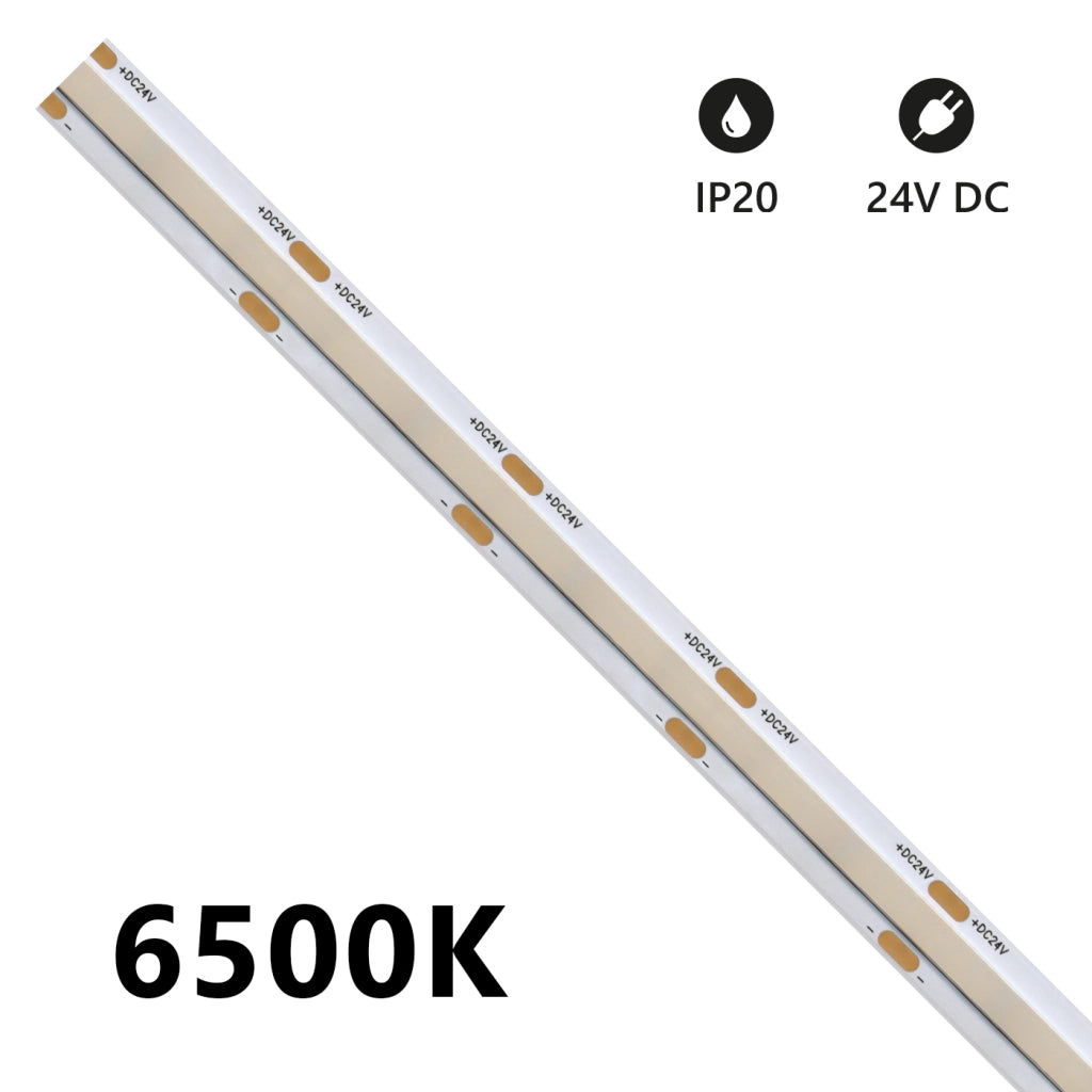 Alcapower Striscia LED Serie SOB 5m 24V 15W/m 2100lm/m Luce Fredda 6500K CRI90 IP20 - Soluzione professionale per illuminazione lineare ad alta resa