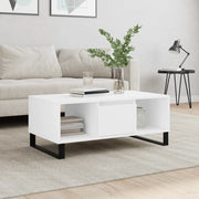 Tavolino da Salotto-Tavolino da soggiorno-Tavolo Bianco 90x50x36,5 cm in Legno Multistrato 556763