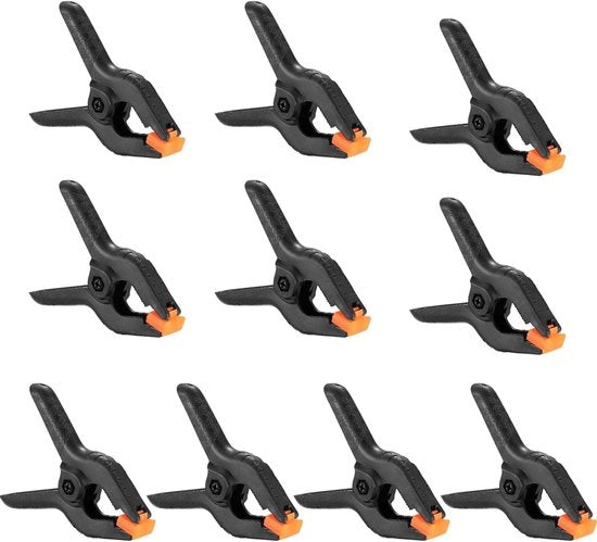 Veerklemmen per hobbysta per lavorazione del legno, 10 pezzi, 3 pollici, veerklemmen in nylon di alta resistenza