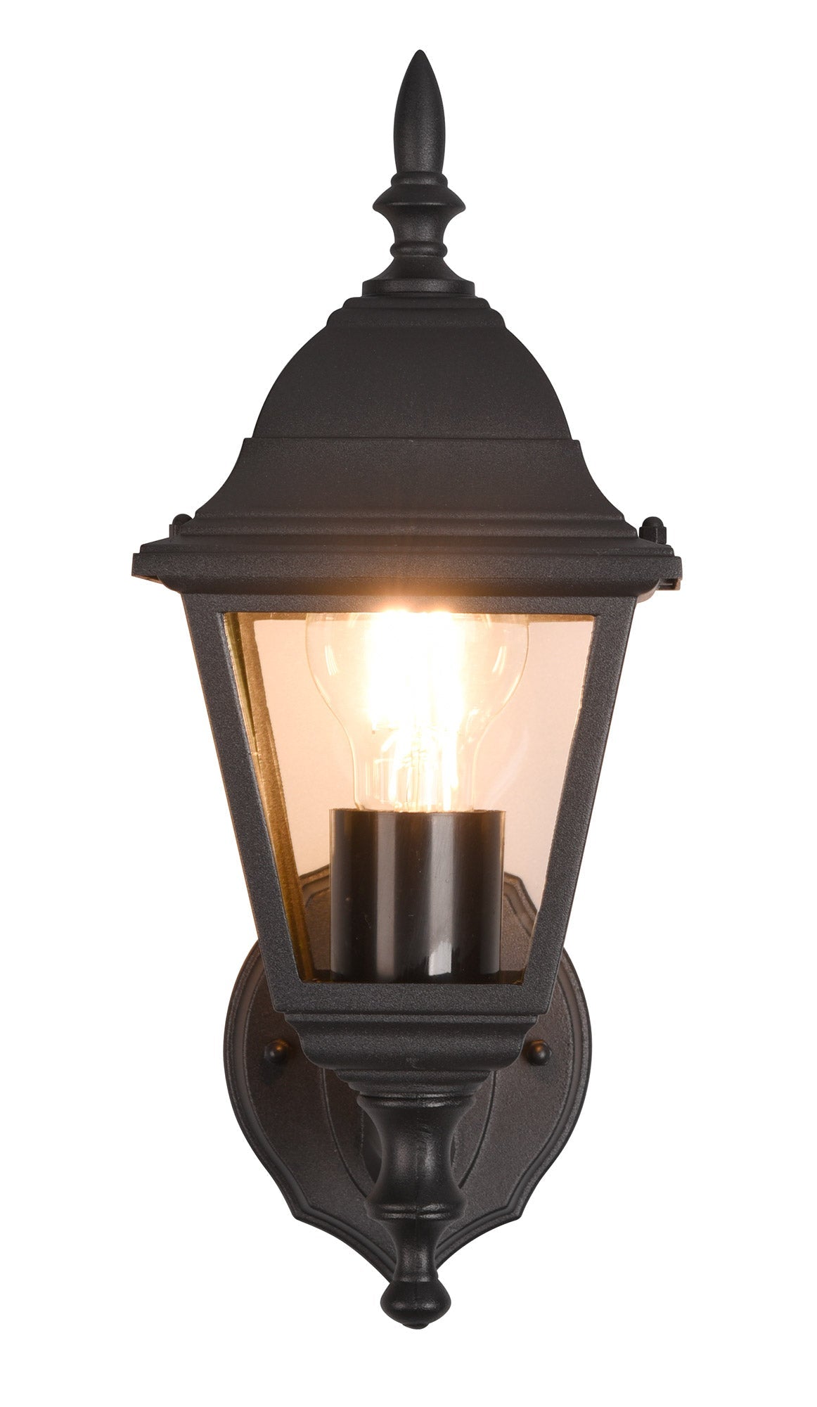 Applique da Esterno Attacco E27 in Alluminio Nero Opaco