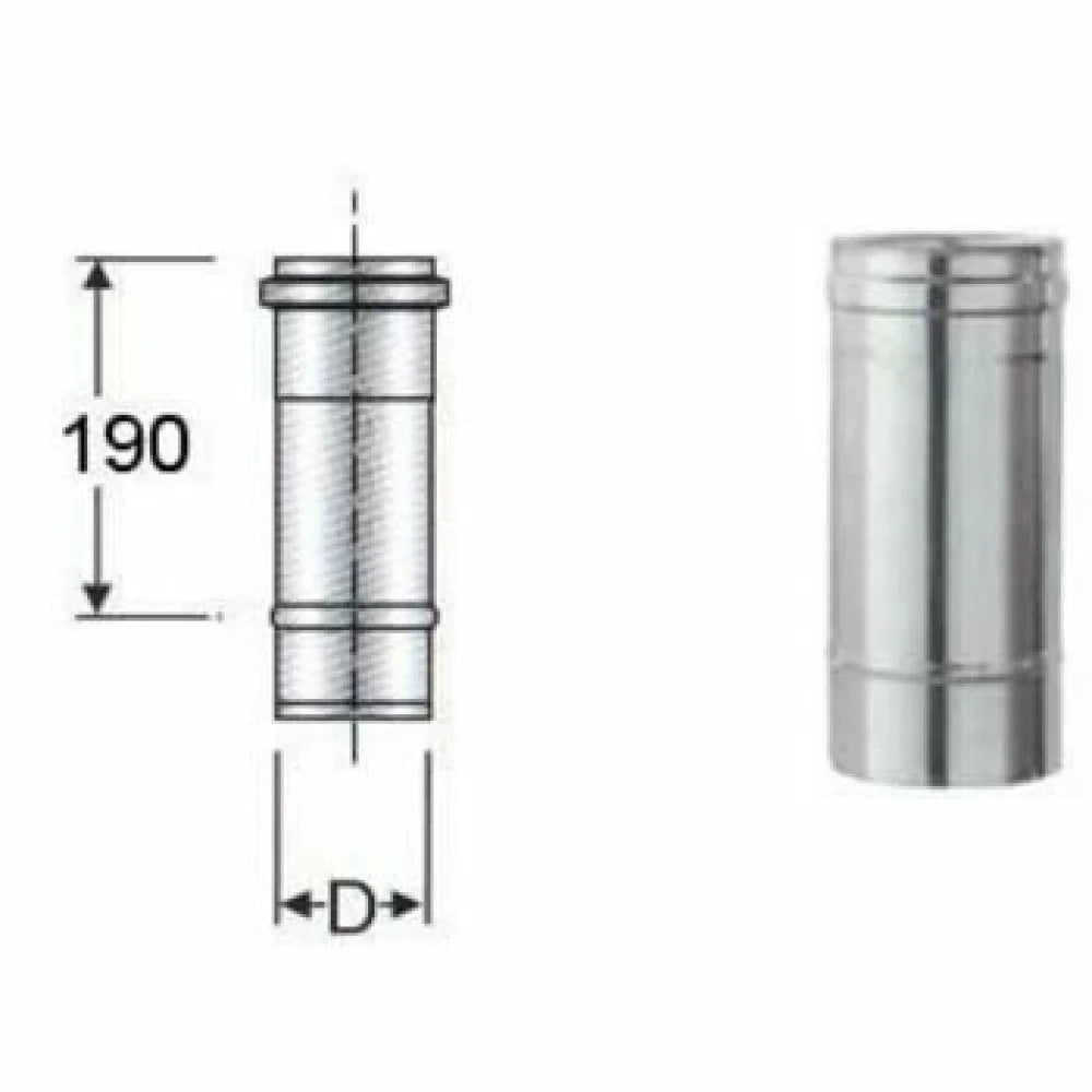 Inox mono parete aisi 316 tubo l .250 d.220