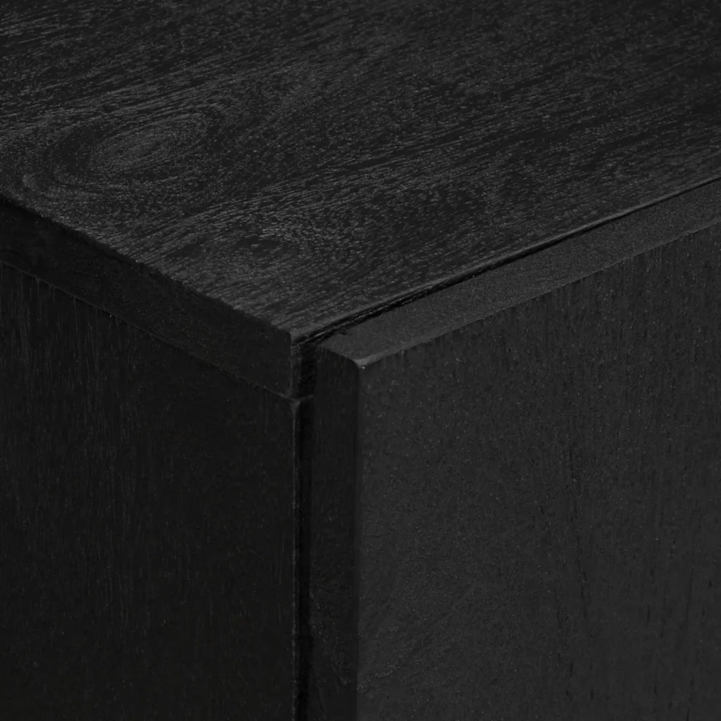 Credenza | Madia | Buffet da pranzo | Armadio da pranzo Nera 60x33x75 cm in Legno Multistrato