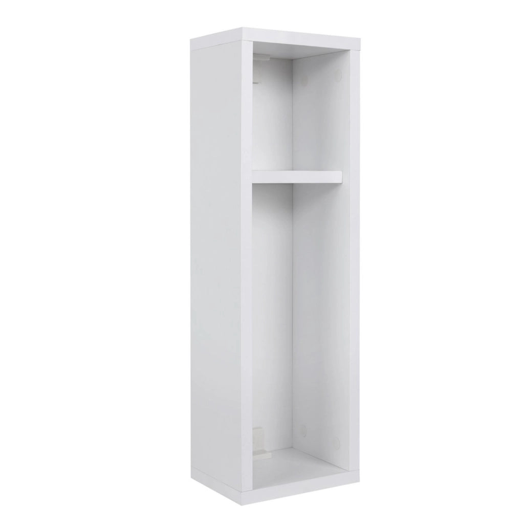 Comodino in legno "Turra" - 20 x 15 x 65 cm - Bianco