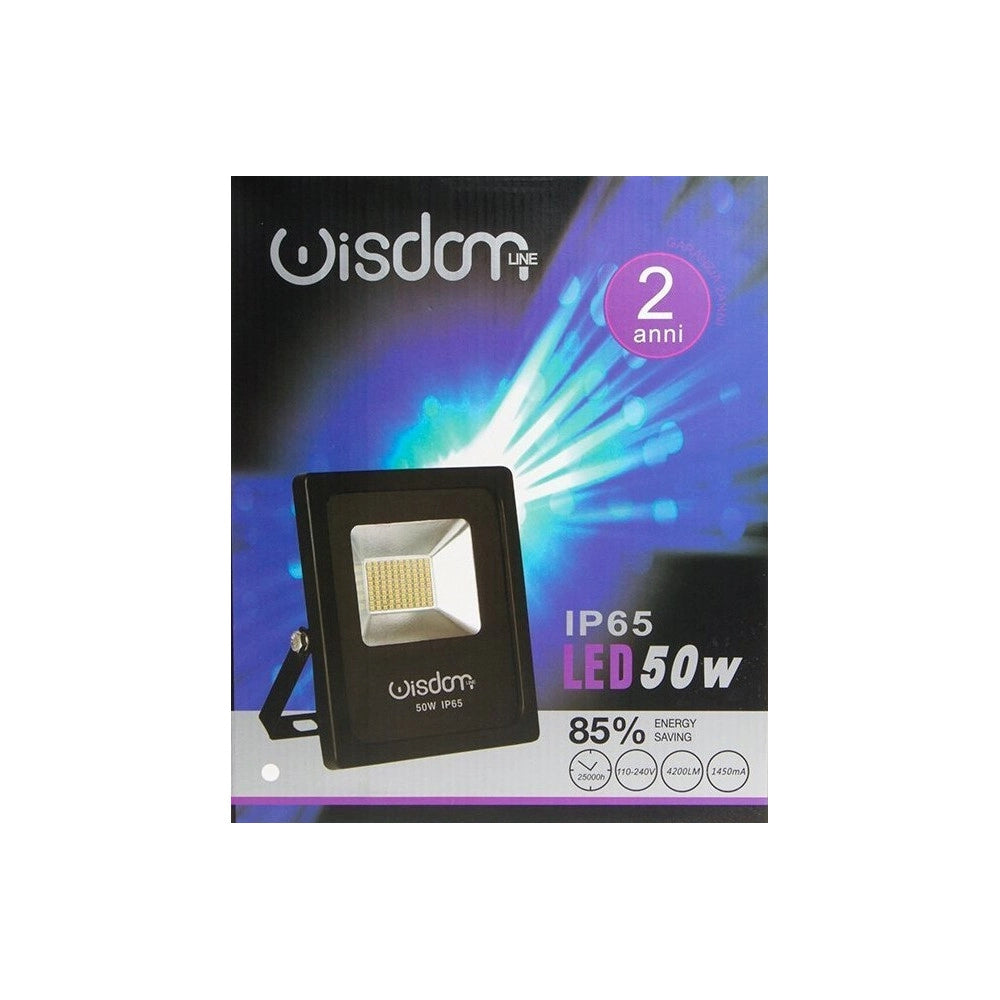 Trade Shop - Faro Professionale A Led 5730 Per Esterno Ip65 Wisdom 50w 2 Effettivi -