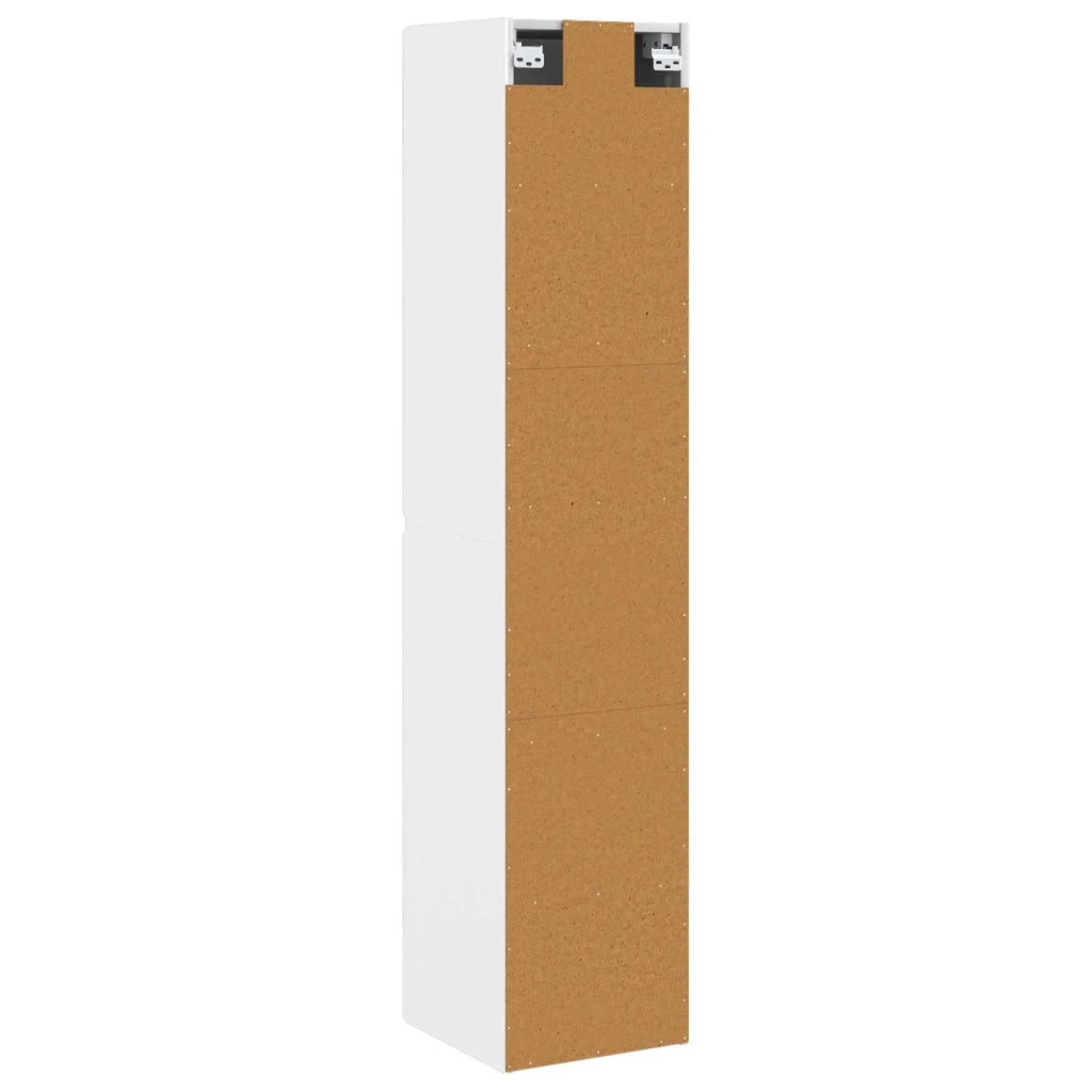 Mobiletto da Bagno a Muro Bianco 33 x 34,5 x 160 cm 890512