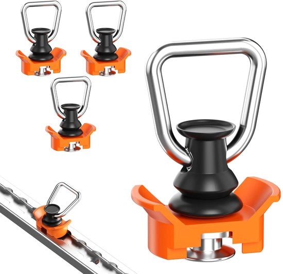 4 pezzi di fissaggio finale per traverse di sicurezza Fissaggio finale per traverse di sicurezza fissaggio finale per traverse di sicurezza 1000 kg Accessori ideali per fissaggio sicuro e trasporto
