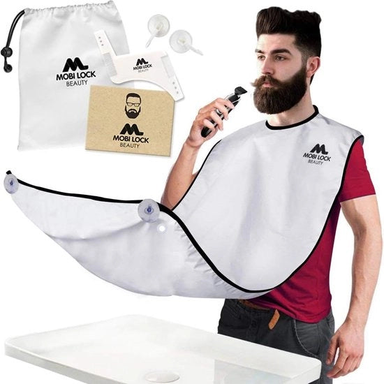 Kit di cura del viso per uomo con schiarente, trucco da barba e schiavata, set di cura del viso completo - incluso pettine, borsa & e-book per la cura del viso