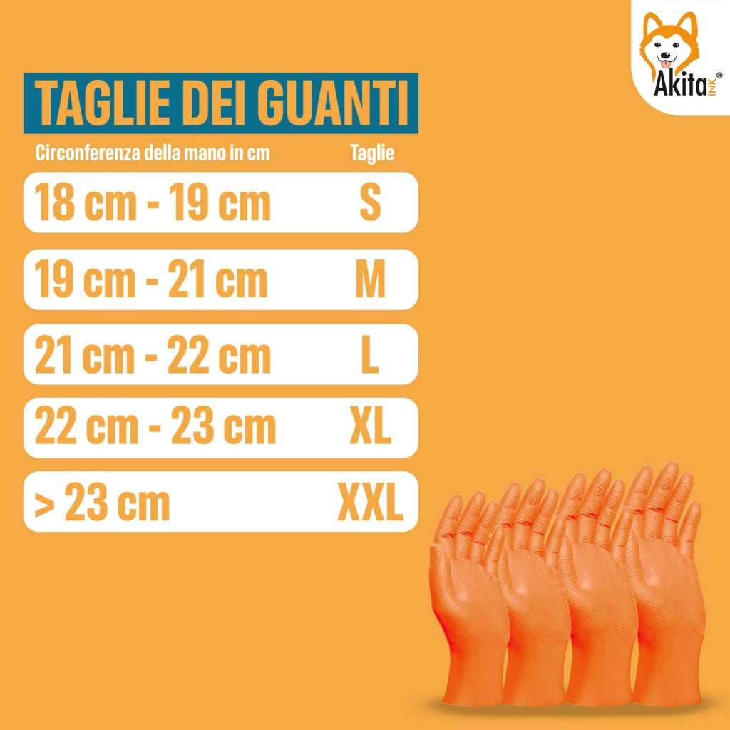 Guanti Nitrile M Akitaink Full Grip Antiscivolo 100pz