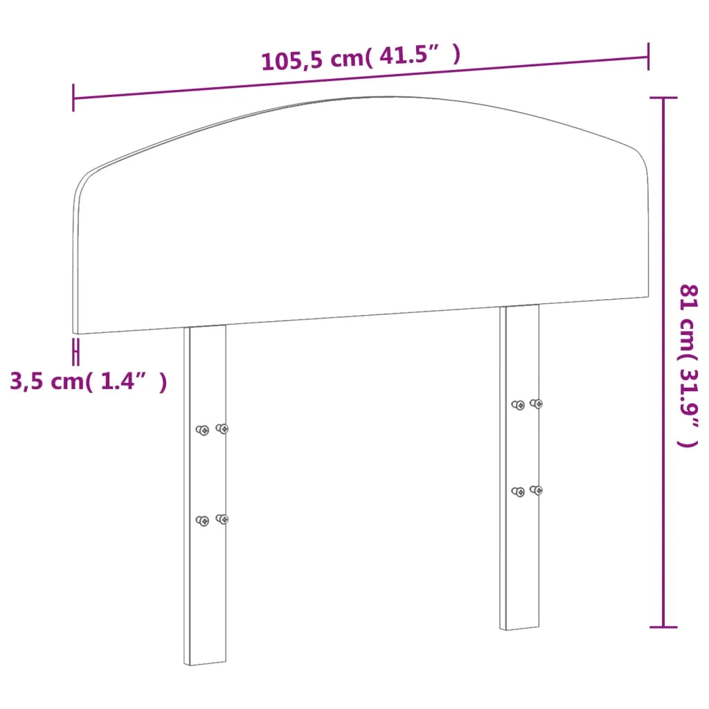 Testiera | Testata Marrone Cera 100 cm in Legno Massello di Pino