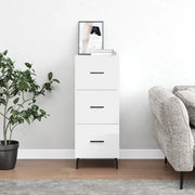 Credenza Bianco Lucido 34,5x34x90 cm in Legno Multistratocod mxl 79949