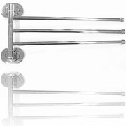Trade Shop - Supporto Porta Asciugamano Triplo Acciaio 38x19.9x5cm  69200 Muro Bagno -
