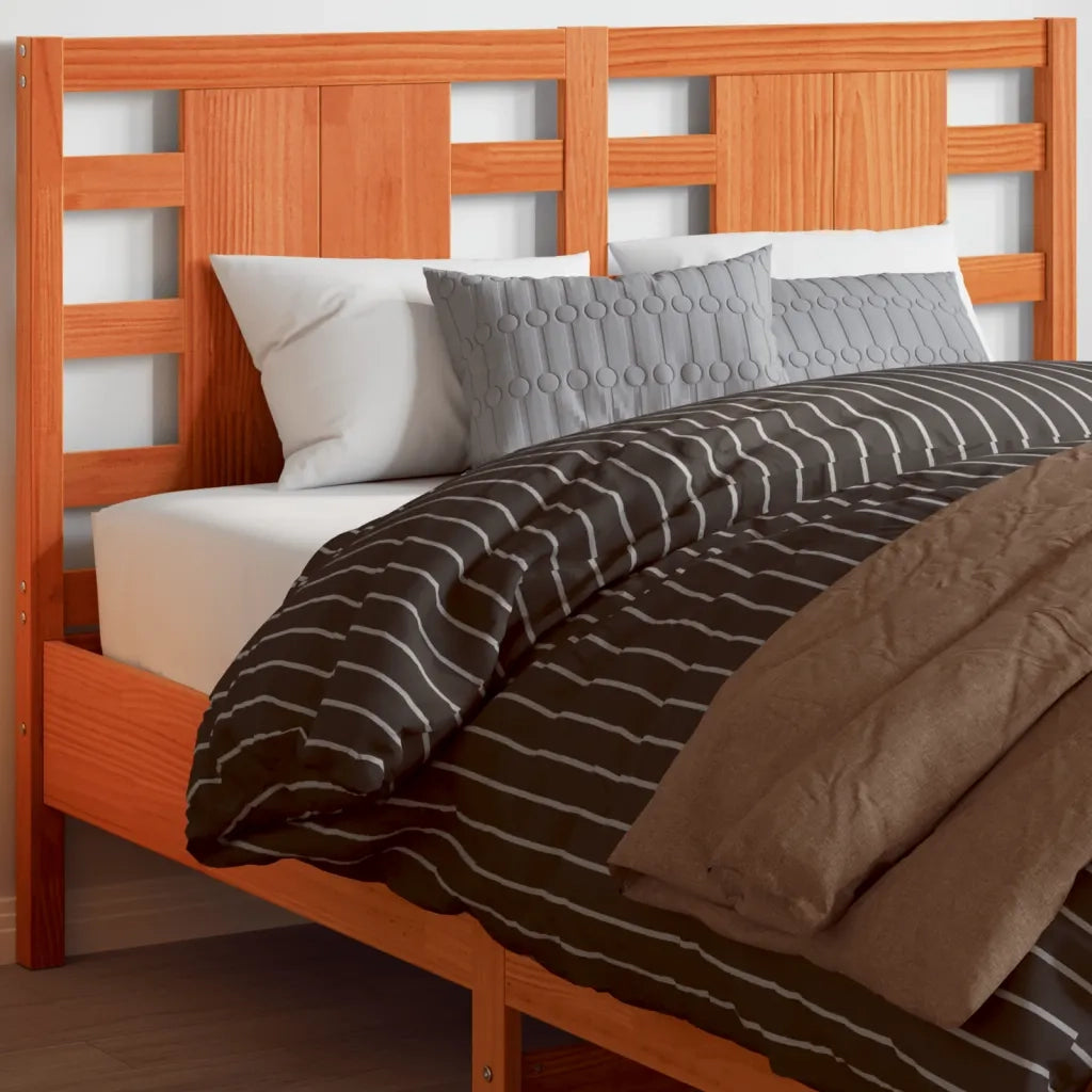 Testiera Marrone Cera 135 cm in Legno Massello di Pinocod mxl 87634