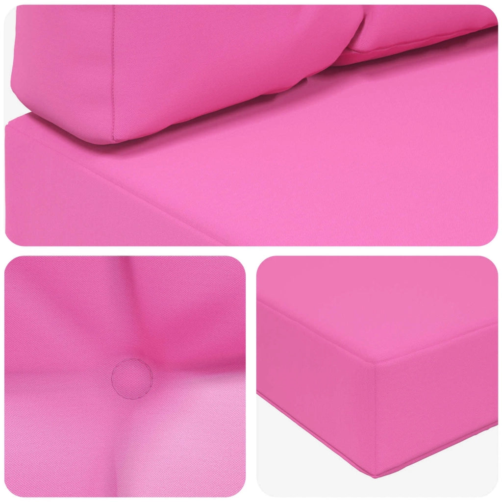 Cuscino per divano da esterno 3 pz | Cuscini per sedie Rosa Poliestere
