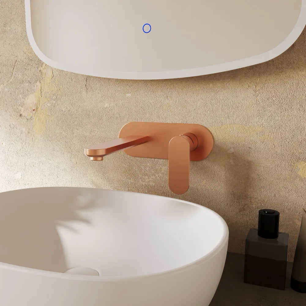 Miscelatore lavabo ad incasso rame spazzolato | Margot