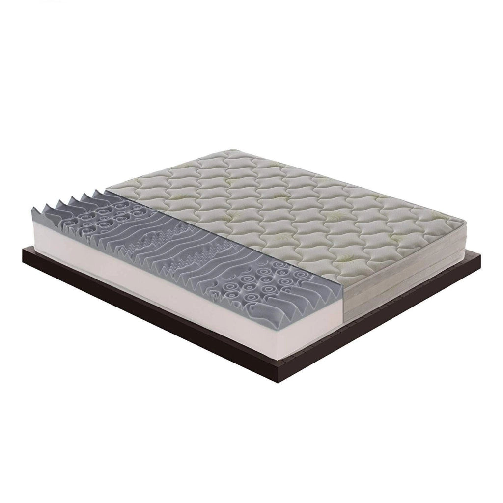 Materasso Piazza e Mezza 140x190 in Memory Foam - Alto 25 cm - 5 cm memory foam - Rivestimento Aloe Gel rinfrescante - Ortopedico