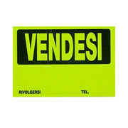 Trade Shop - Cartello Vendesi Plastificato Con Scritta 30 X 20 Cm Segnaletico -