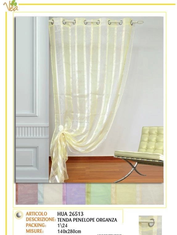 Tenda Arredamento per interni penelope 140 x 280 cm Vari Colori