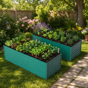 Fioriera Rialzata da Giardino ¨C MINIMAL ¨C Metallo Verde 190x90x64 cm