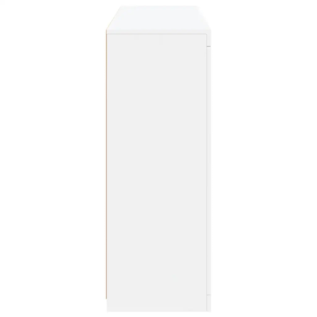 Credenze con Luci LED 3 pz Bianche in Legno Multistrato 3209121