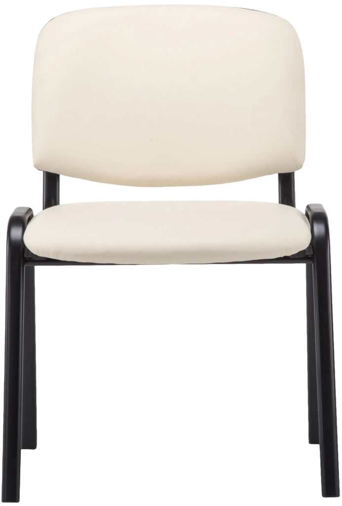 Sedia impilabile Ken similpelle crema