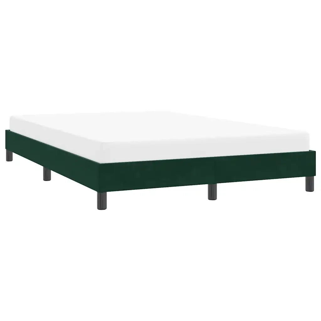 Giroletto senza Materasso Verde Scuro 140x210 cm in Velluto
