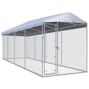 Recinto per cani da esterno Ezooza Setter Golden con tettoia 760x190x225 cm