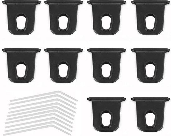 Accessori per Camper RV - Luifelhaak Portatile 10pz Nero 5mm/0.2in - Facile da Installare