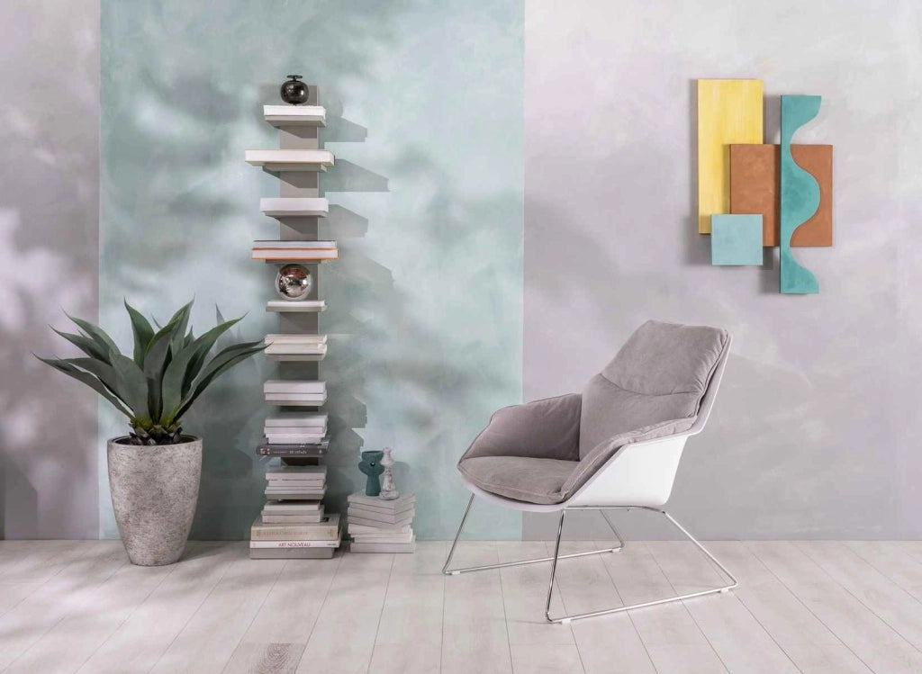 Poltrona in polipropilene grigio chiaro 85 cm x 74 cm H. 86 cm