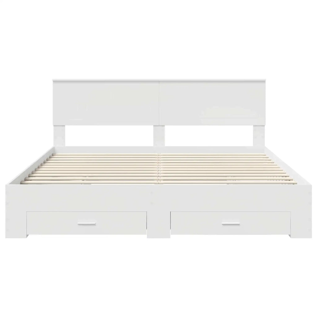 Struttura del letto Bianco 180 x 200 cm Legno multistrato