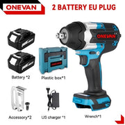 Set Completo di Chiavi per Fissi con Batteria - 1800NM - 1500W - Incluso 2 x Batterie - Blu/Nero
